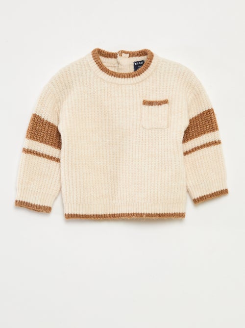 Maglione girocollo bicolore - Kiabi