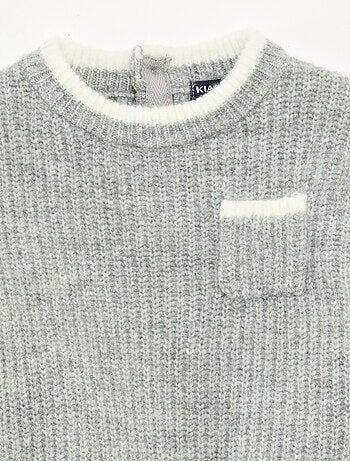 Maglione girocollo bicolore