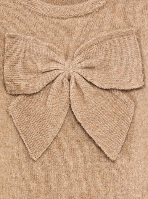 Maglione girocollo con fiocchi tinta unita - Kiabi