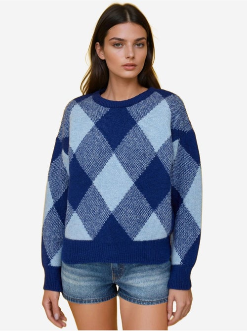 Maglione girocollo con motivo a rombi - Kiabi Maglione girocollo con motivo a rombi - Kiabi