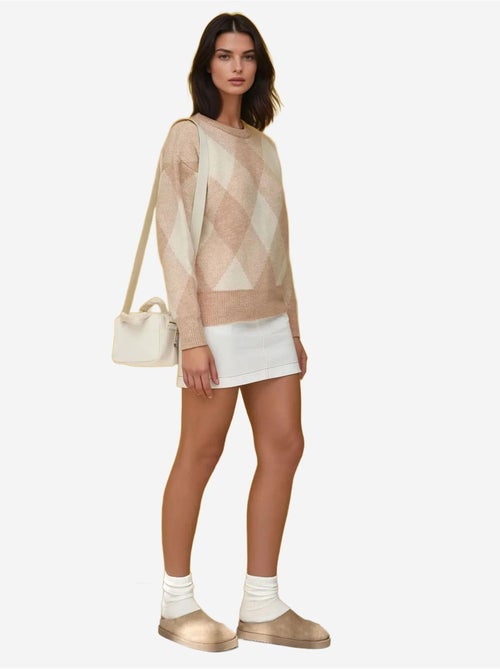 Maglione girocollo con motivo a rombi - Kiabi Maglione girocollo con motivo a rombi - Kiabi