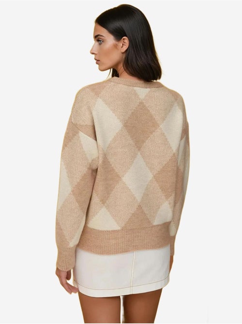 Maglione girocollo con motivo a rombi - Kiabi Maglione girocollo con motivo a rombi - Kiabi