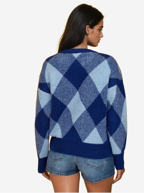 Maglione girocollo con motivo a rombi hiccup - Kiabi