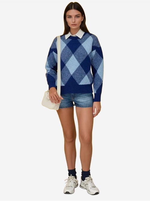 Maglione girocollo con motivo a rombi hiccup - Kiabi