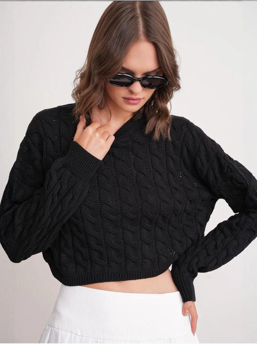 Maglione girocollo con motivo a trecce mixray - Kiabi Maglione girocollo con motivo a trecce mixray - Kiabi