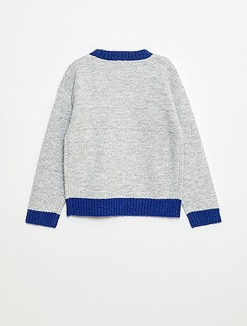 Maglione girocollo con motivo decorativo