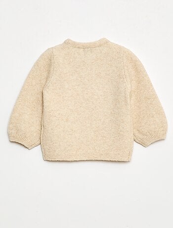 Maglione girocollo con motivo tricot