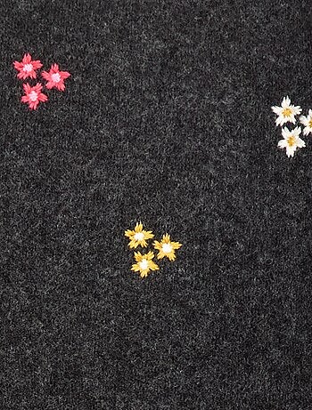 Maglione girocollo con motivo tricot