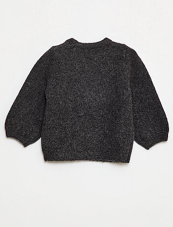 Maglione girocollo con motivo tricot