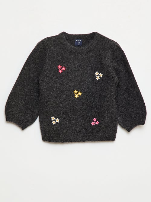 Maglione girocollo con motivo tricot - Kiabi