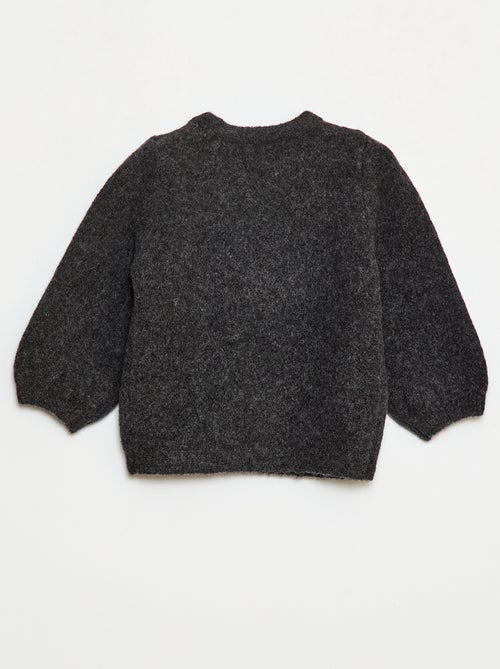 Maglione girocollo con motivo tricot - Kiabi