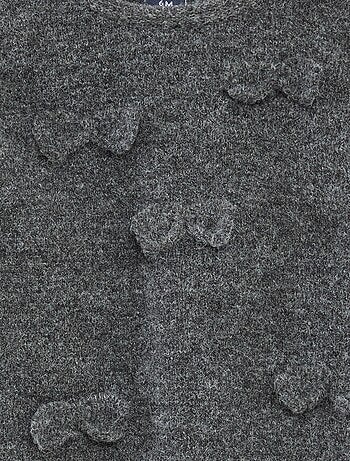 Maglione girocollo con fiocchi tinta unita