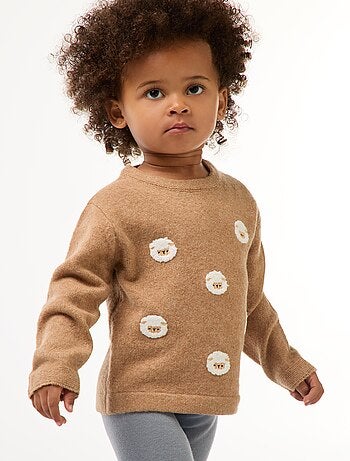 Maglione a girocollo con ricami