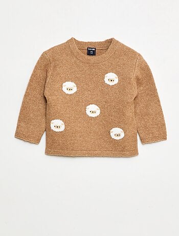 Maglione a girocollo con ricami