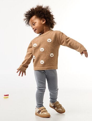 Maglione a girocollo con ricami