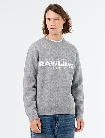 Maglione girocollo con scritte