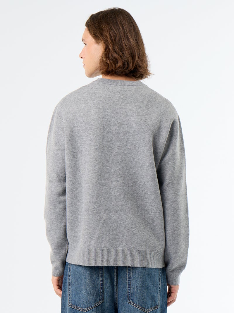 Maglione girocollo con scritte Bianco - Kiabi