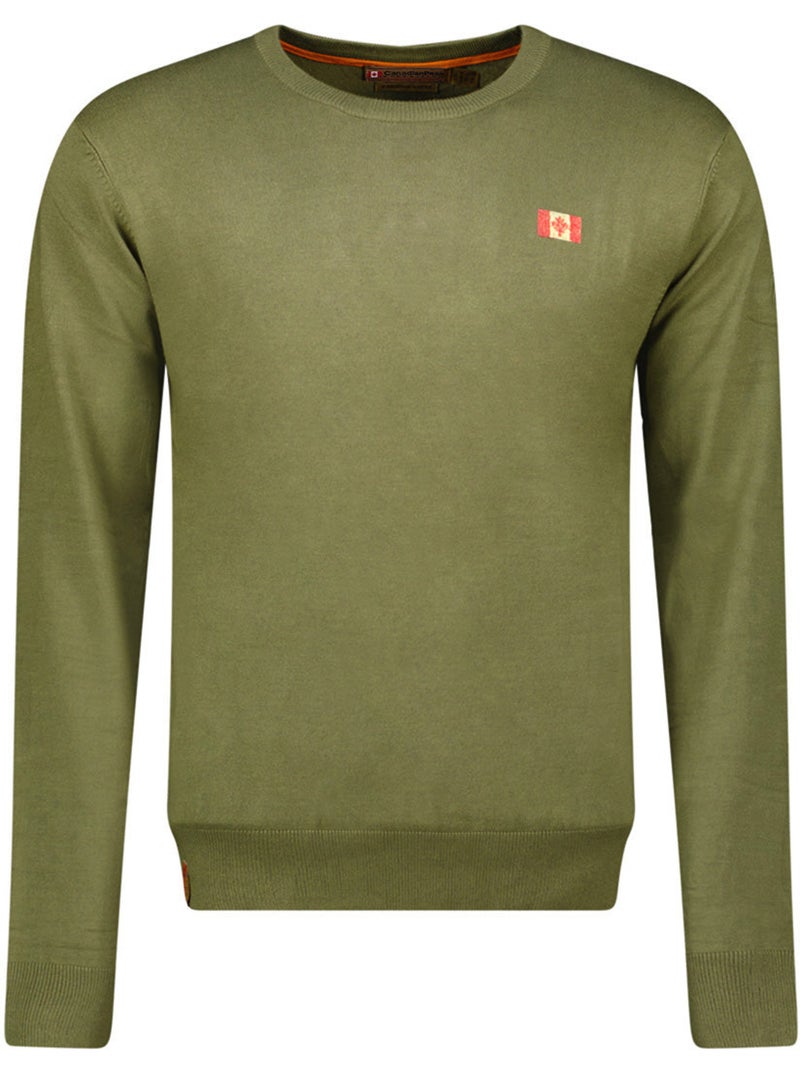 Maglione girocollo ferasmeak – canadian peak Verde oliva - Kiabi