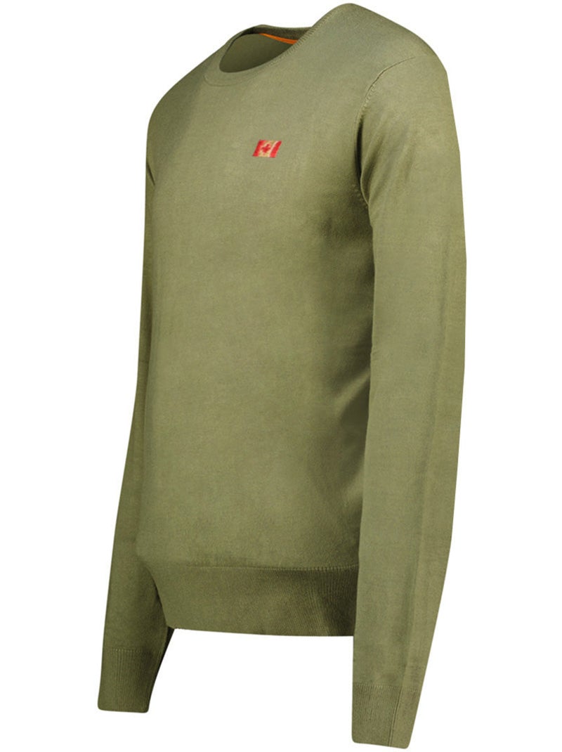 Maglione girocollo ferasmeak – canadian peak Verde oliva - Kiabi