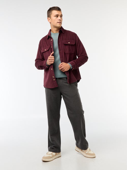 Maglione girocollo goffrato tinta unita - Kiabi