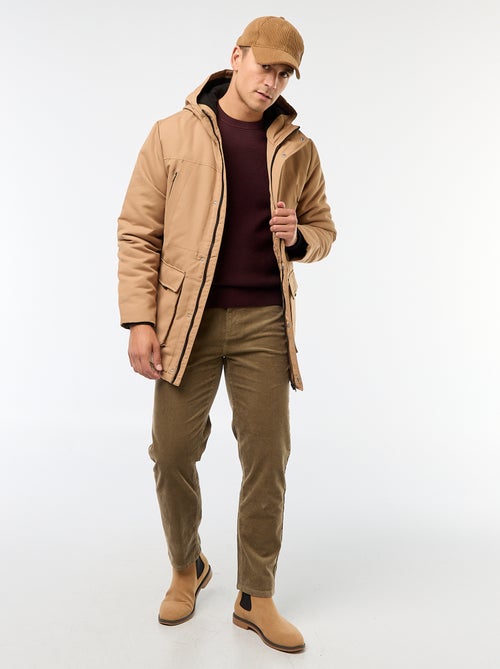 Maglione girocollo goffrato tinta unita - Kiabi