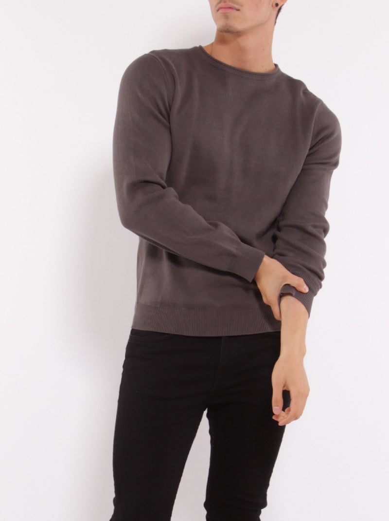 Maglione girocollo Grigio antracite - Kiabi
