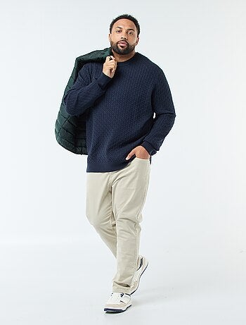 Maglione girocollo in maglia a trecce