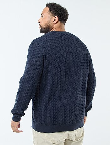 Maglione girocollo in maglia a trecce