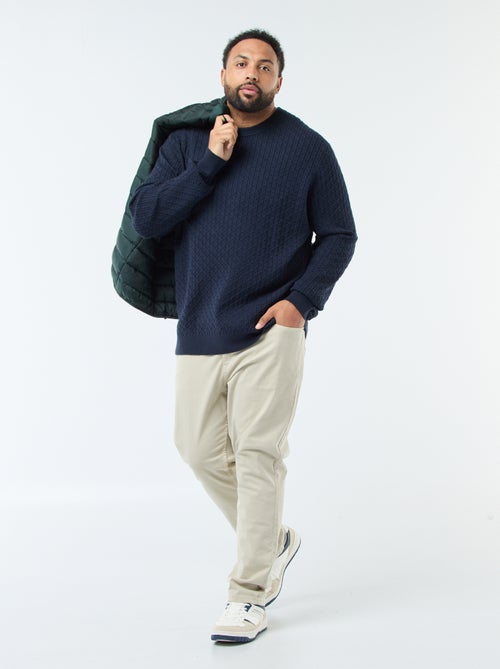 Maglione girocollo in maglia a trecce - Kiabi