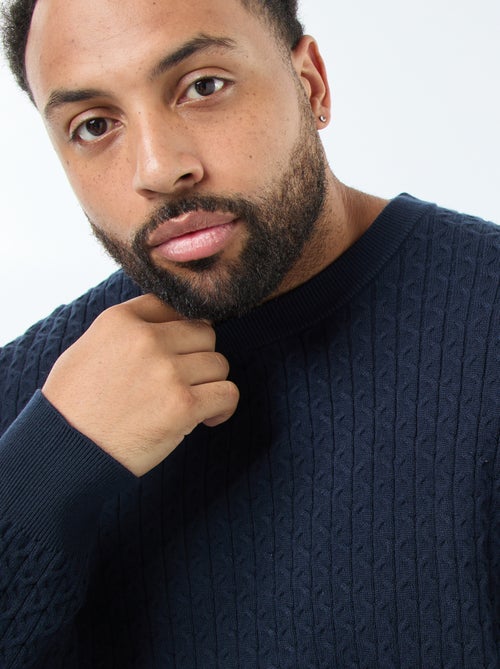 Maglione girocollo in maglia a trecce - Kiabi