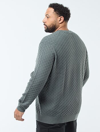 Maglione girocollo in maglia a trecce