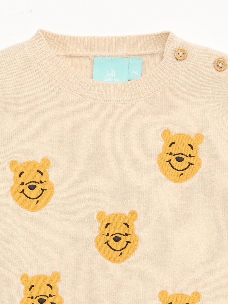 Maglione girocollo in maglia 'Disney' 'Winnie' Beige - Kiabi