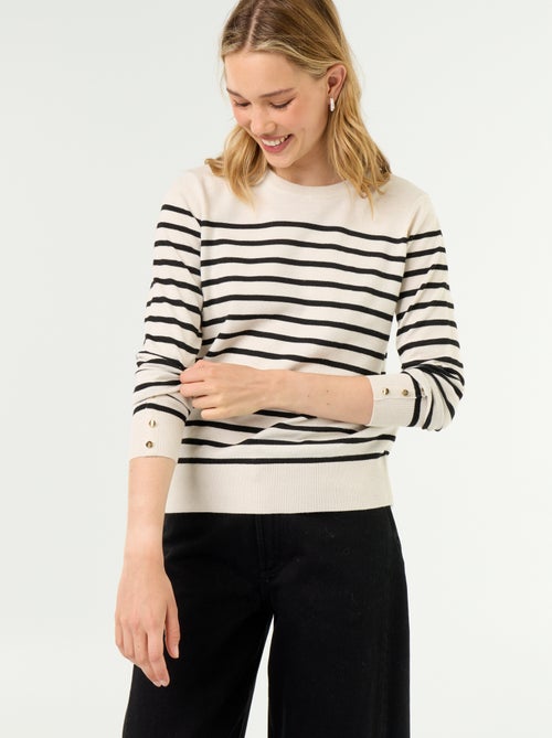 Maglione girocollo in maglia fine - Kiabi Maglione girocollo in maglia fine - Kiabi