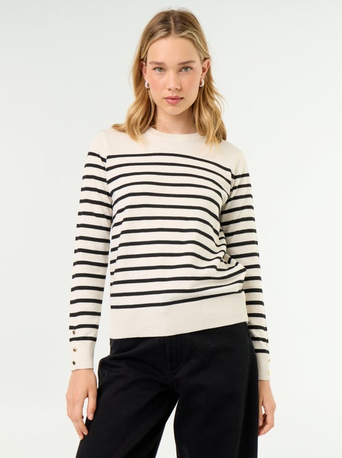 Maglione girocollo in maglia fine - Kiabi Maglione girocollo in maglia fine - Kiabi