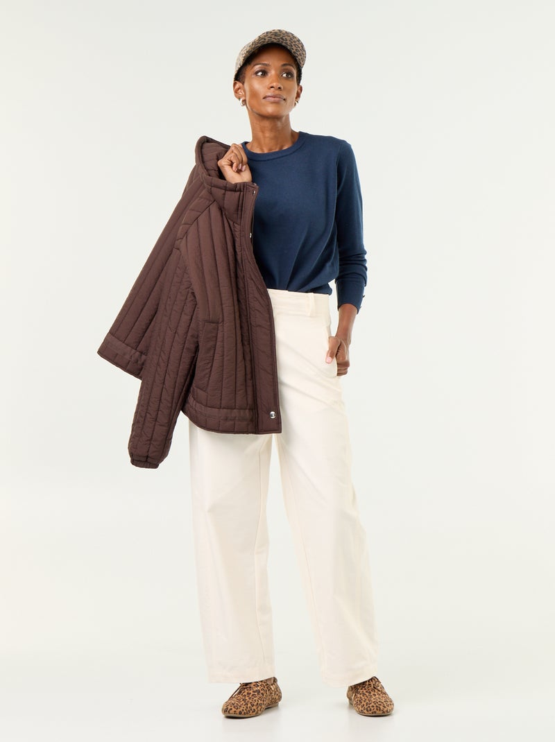 Maglione girocollo in maglia fine Blu - Kiabi