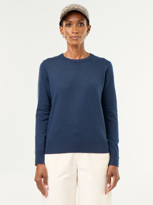 Maglione girocollo in maglia fine - Kiabi Maglione girocollo in maglia fine - Kiabi