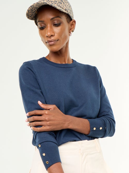 Maglione girocollo in maglia fine - Kiabi Maglione girocollo in maglia fine - Kiabi