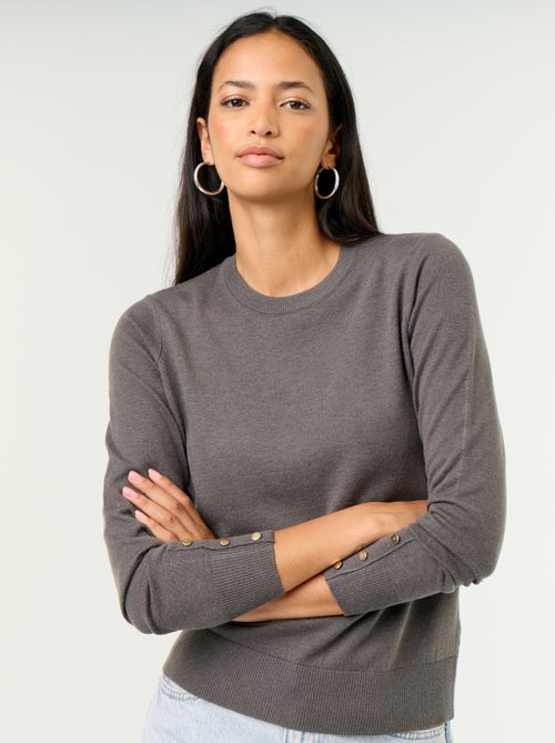 Maglione girocollo in maglia fine - Kiabi Maglione girocollo in maglia fine - Kiabi