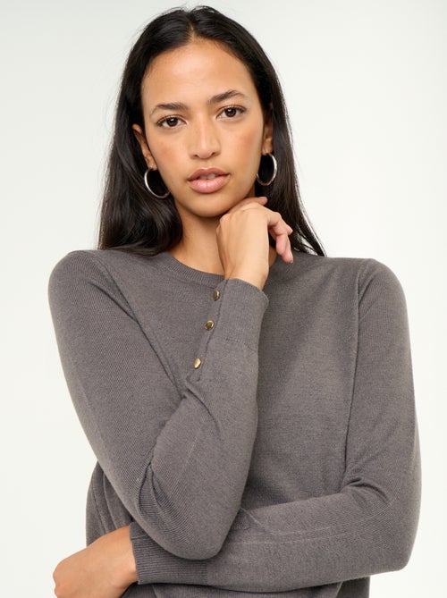 Maglione girocollo in maglia fine - Kiabi Maglione girocollo in maglia fine - Kiabi