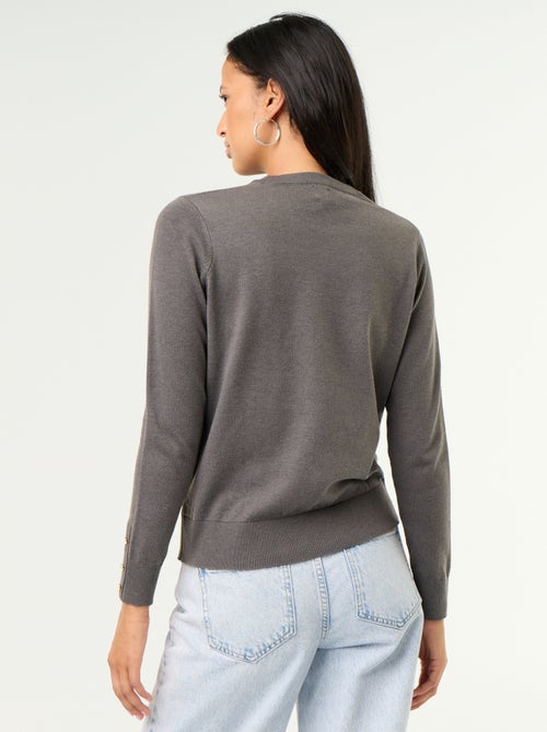 Maglione girocollo in maglia fine - Kiabi Maglione girocollo in maglia fine - Kiabi