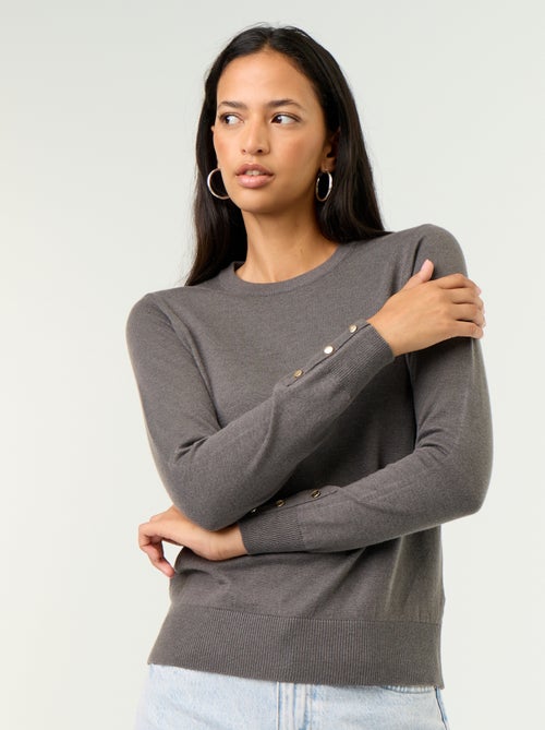 Maglione girocollo in maglia fine - Kiabi Maglione girocollo in maglia fine - Kiabi