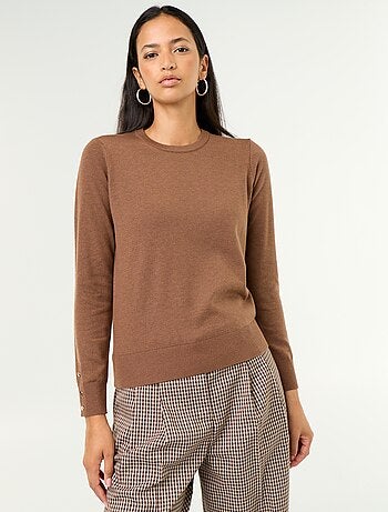Maglione girocollo in maglia fine