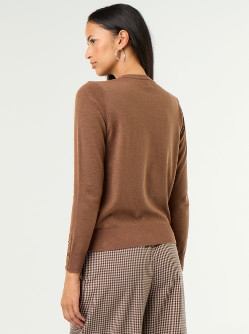 Maglione girocollo in maglia fine - Kiabi Maglione girocollo in maglia fine - Kiabi