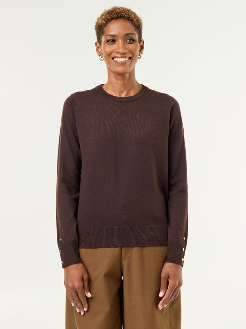 Maglione girocollo in maglia fine - Kiabi Maglione girocollo in maglia fine - Kiabi