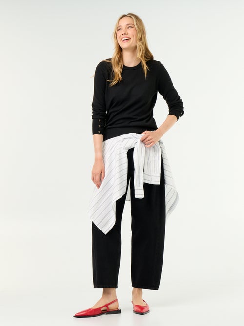 Maglione girocollo in maglia fine - Kiabi Maglione girocollo in maglia fine - Kiabi