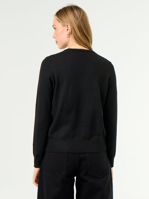 Maglione girocollo in maglia fine - Kiabi Maglione girocollo in maglia fine - Kiabi