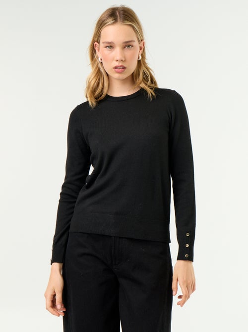 Maglione girocollo in maglia fine - Kiabi Maglione girocollo in maglia fine - Kiabi