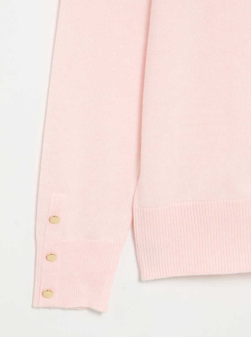 Maglione girocollo in maglia fine Rosa - Kiabi