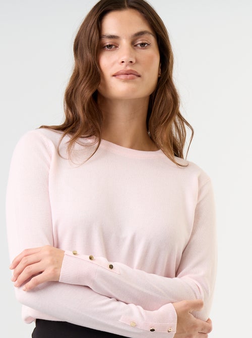 Maglione girocollo in maglia fine - Kiabi
