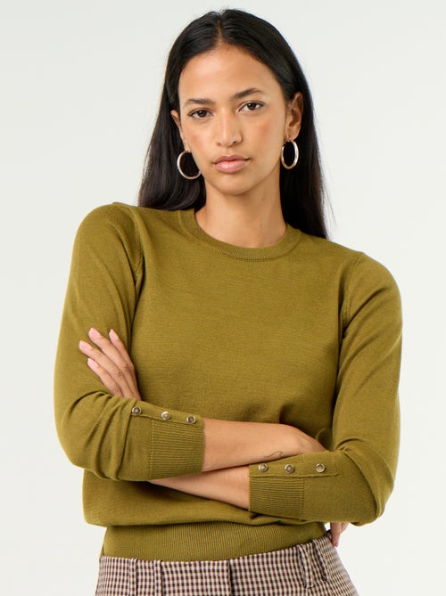 Maglione girocollo in maglia fine - Kiabi Maglione girocollo in maglia fine - Kiabi